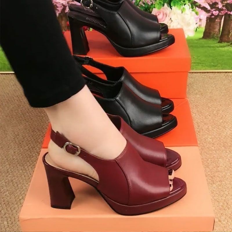 New Summer Block Heel Roman Sandals (On Hand)