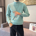 Men’s Solid Color Semi-Turtleneck Sweater (On Hand)