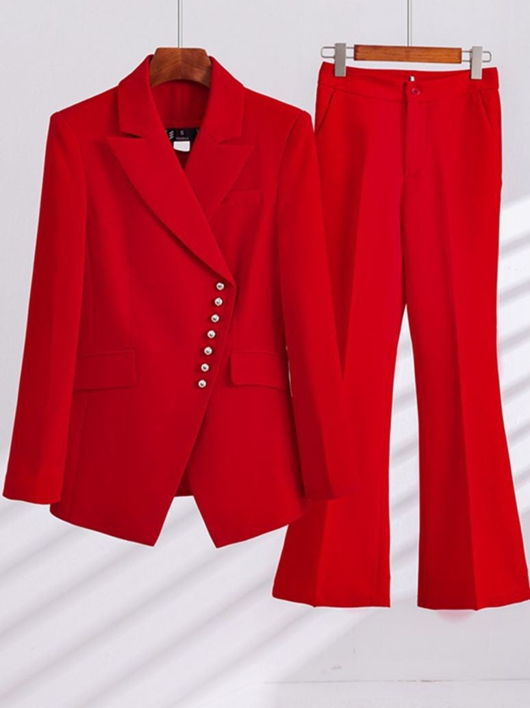 Womens 2-Piece Formal Trouser Suit Set