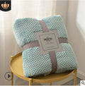 Pineapple Plaid White Thickened Coral Fleece Sofa Blanket