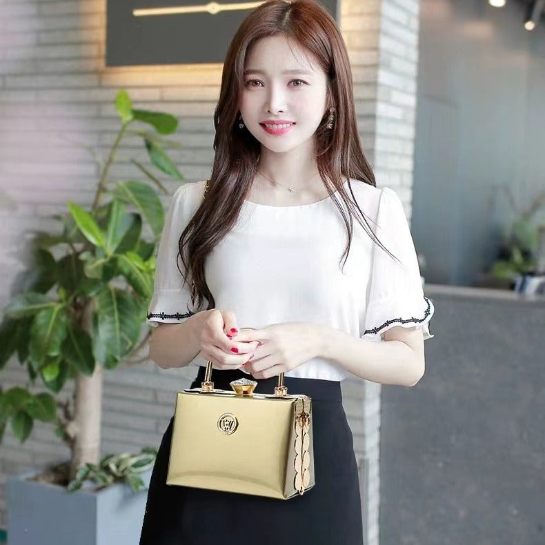 Bright Leather Atmosphere, Dinner Crossbody, Shoulder Bag