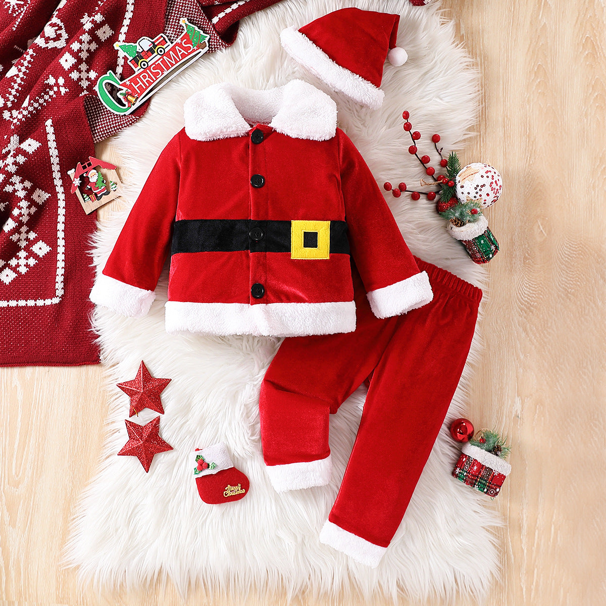 Jolly Santa Three-Piece Kids' Set