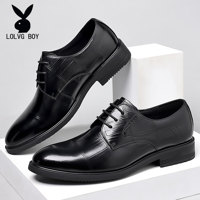 Breathable Soft Sole, Height-Boosting British Style Wedding & Business Shoes