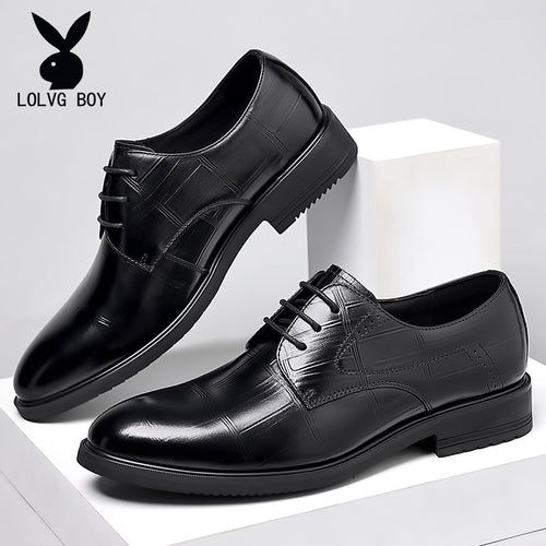 Breathable Soft Sole, Height-Boosting British Style Wedding & Business Shoes