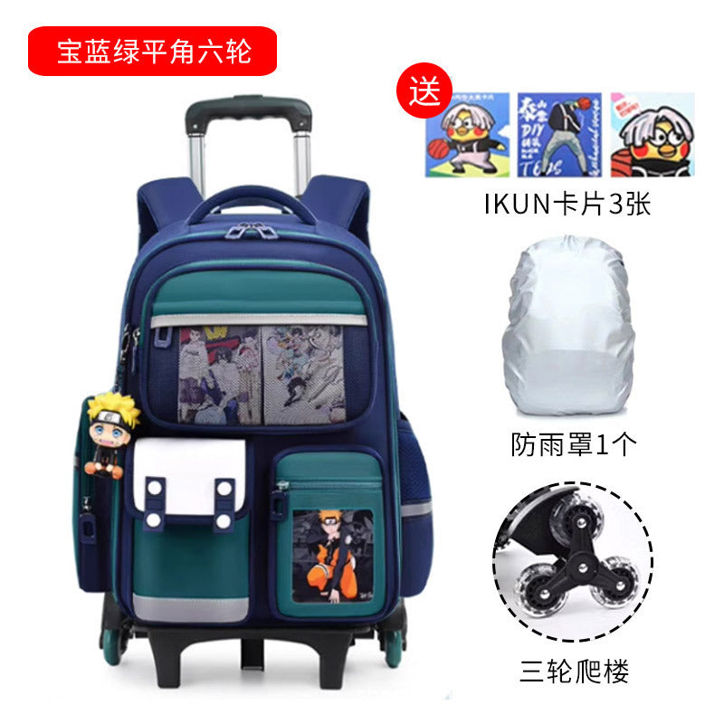 Unisex Trolley School Bag for Elementary Students