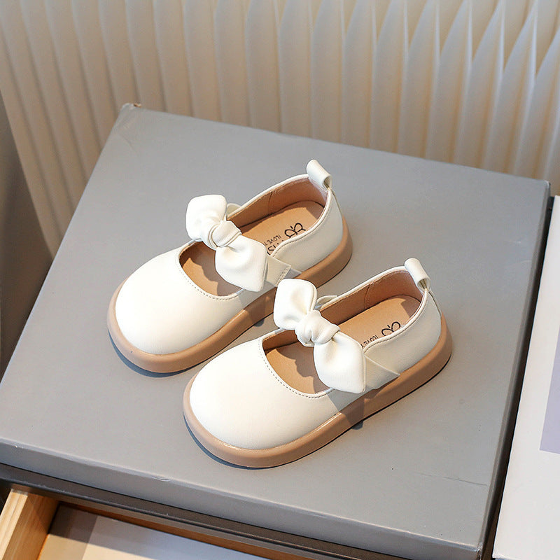 Spring & Autumn Korean Princess Bow Shoes for Girls