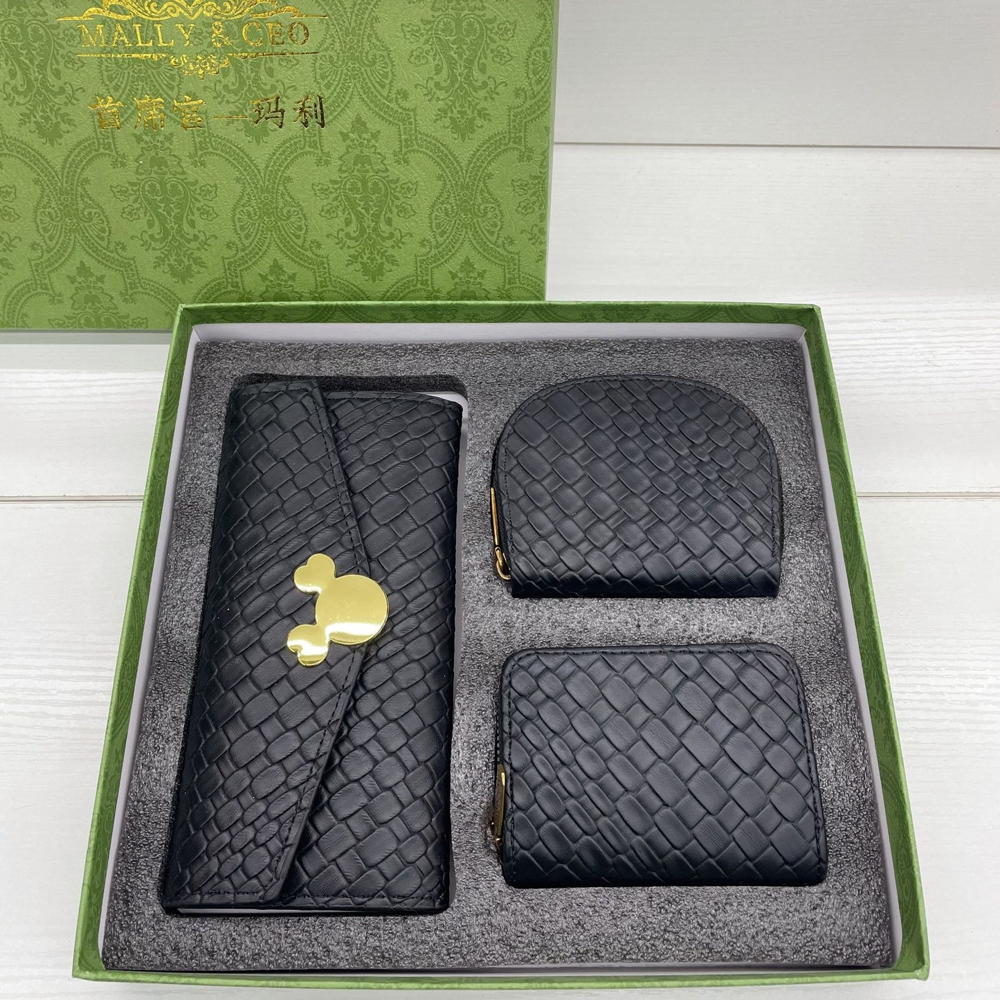 Luxury 3-Piece Wallet & Card Holder Gift Set