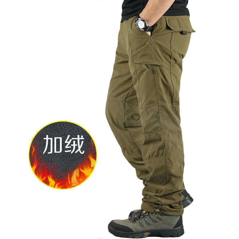 Mens Winter Fleece Cargo Pants Warm, Windproof & Waterproof Hiking Trousers (Plus Size) (On Hand)