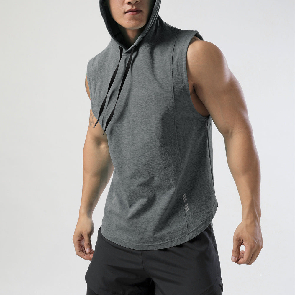Men's Hooded Sleeveless Athleisure T-Shirt