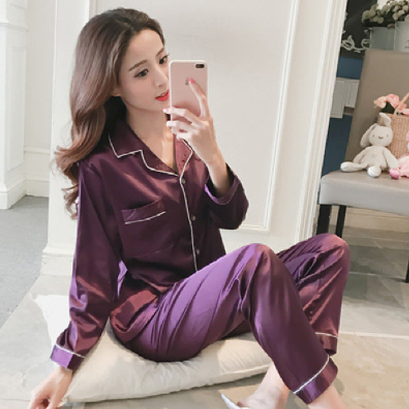 Ice silk pajamas popular loungewear