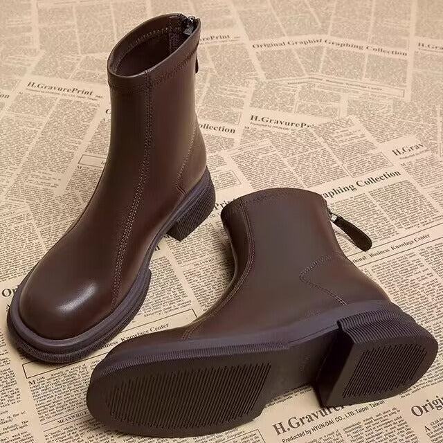 Autumn Winter Women's Block Heel Ankle Boots (On Hand)