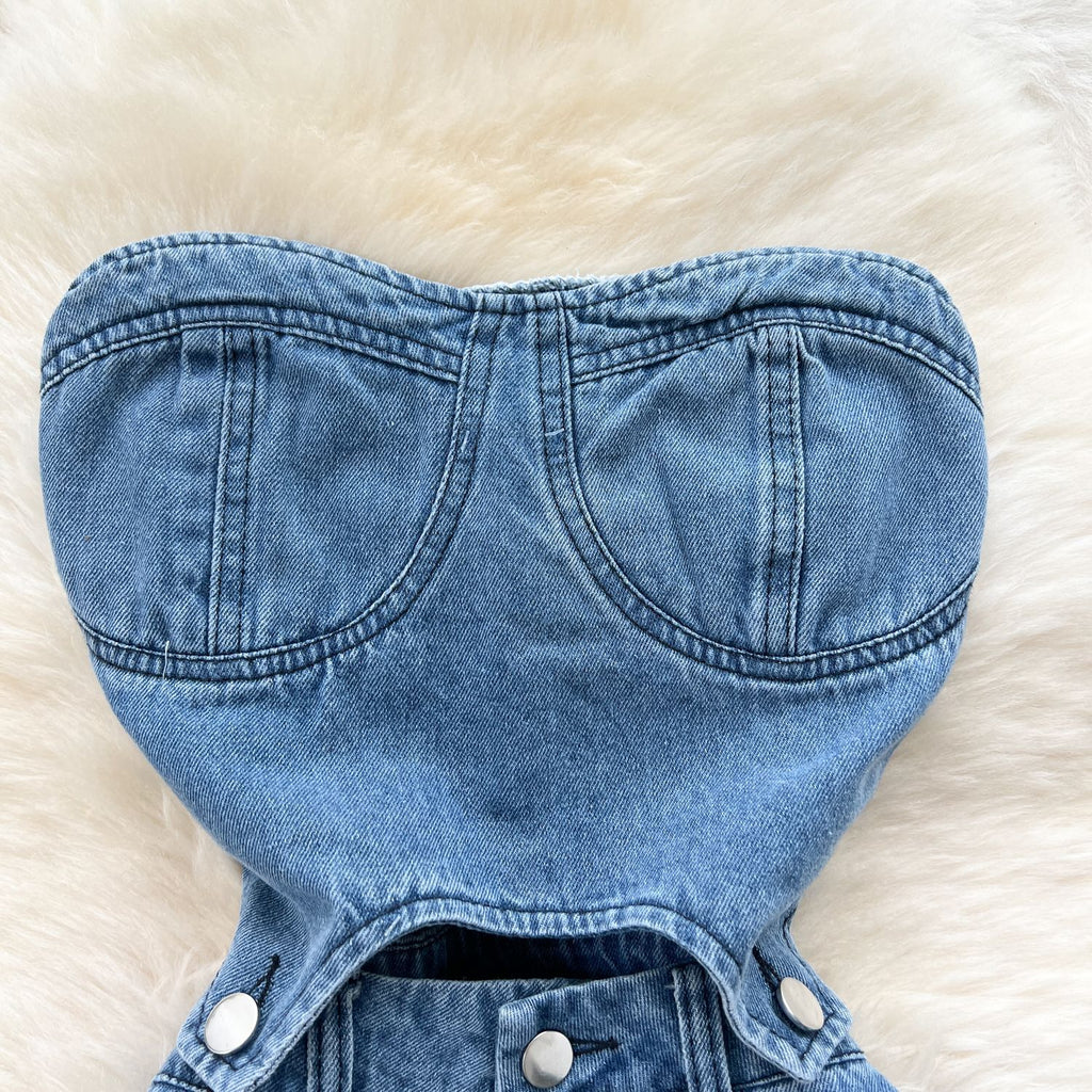 Designer Denim Jumpsuit