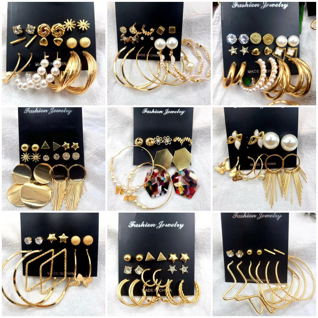 Shiny Gold Earrings for Women Girls