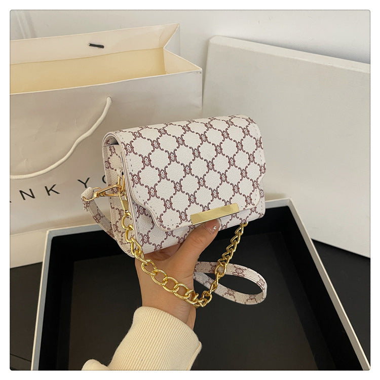 Printed Retro Flower Single Shoulder Crossbody Bag