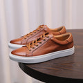 British Style White Leather Sneakers