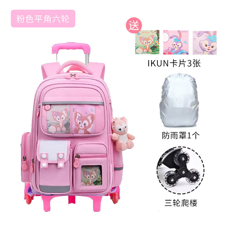 Unisex Trolley School Bag for Elementary Students