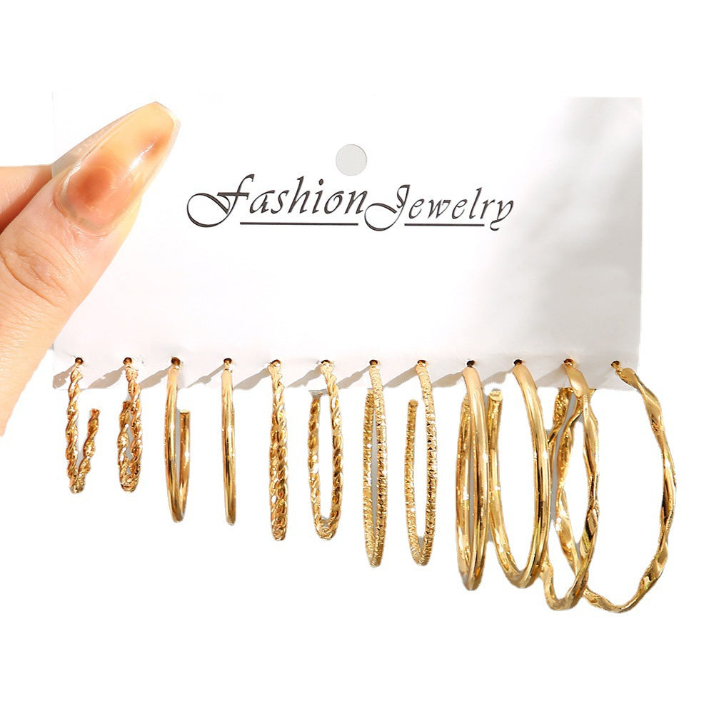 Golden pearl set earrings