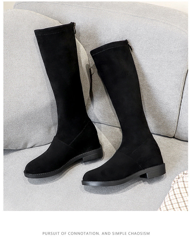 Autumn/Winter Height-Increasing Zipper Boots for Petite Women