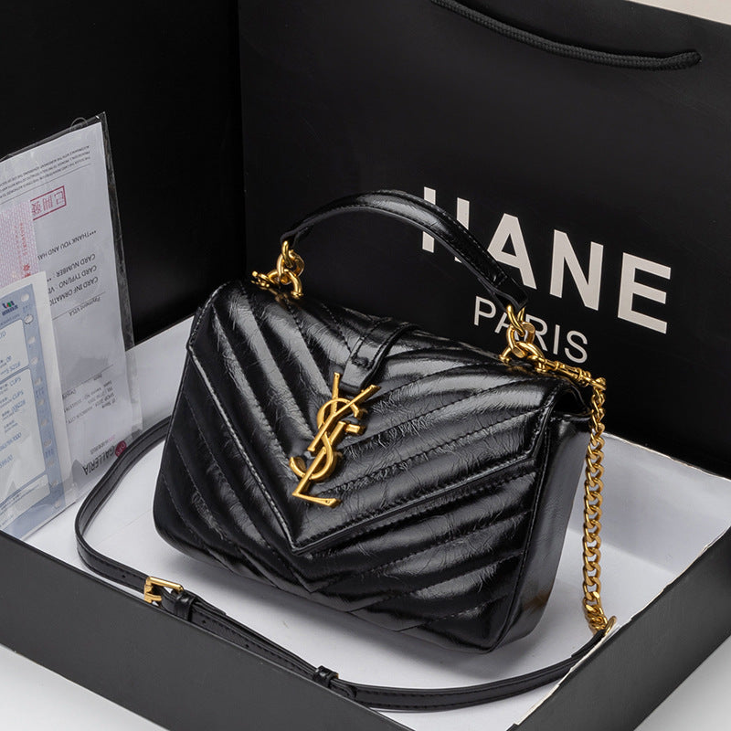 Chevron Flap Hand Bag