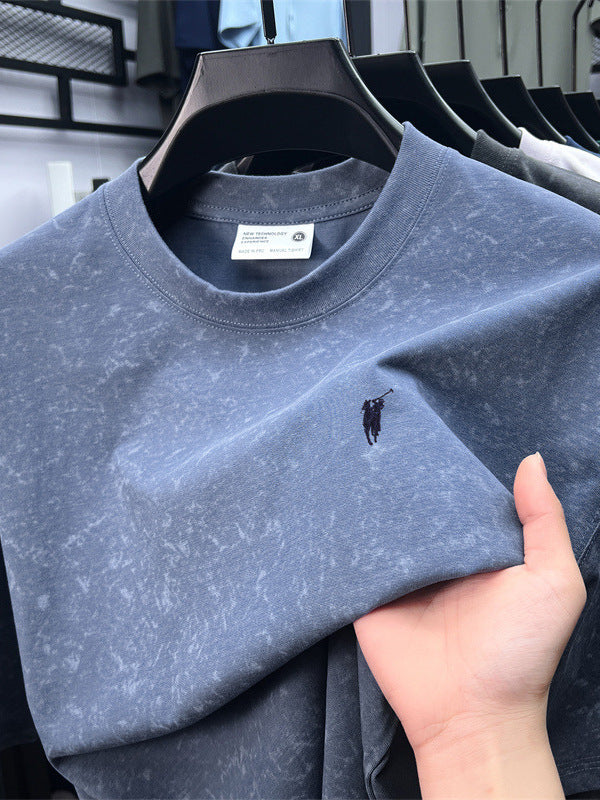 Men’s Cotton Embroidered Short Sleeve T-Shirt