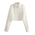 Retro Striped Lapel Shirt for Women