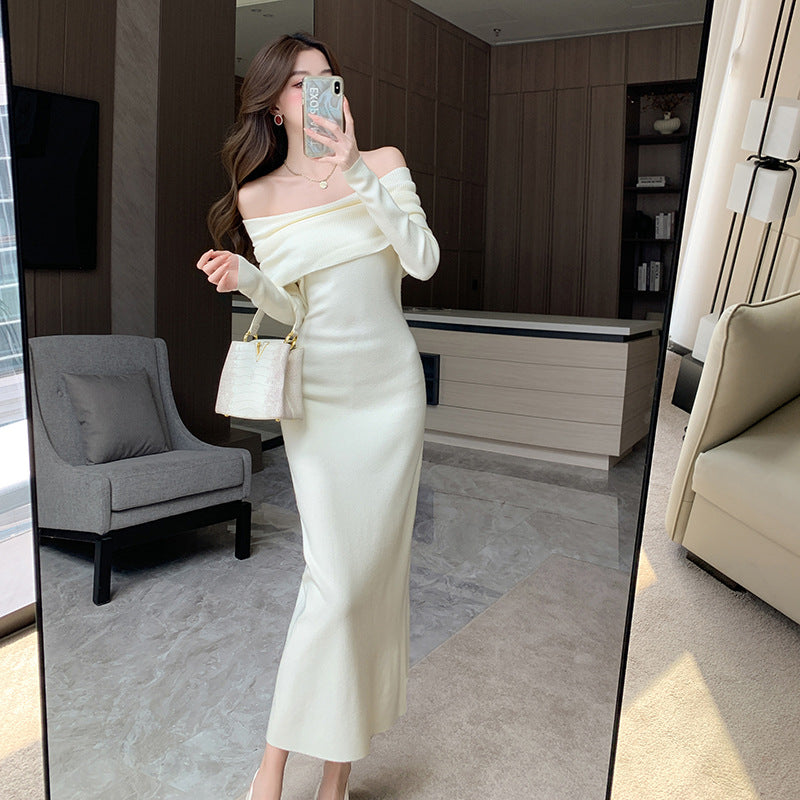 Elegant One-Shoulder Slim Dress