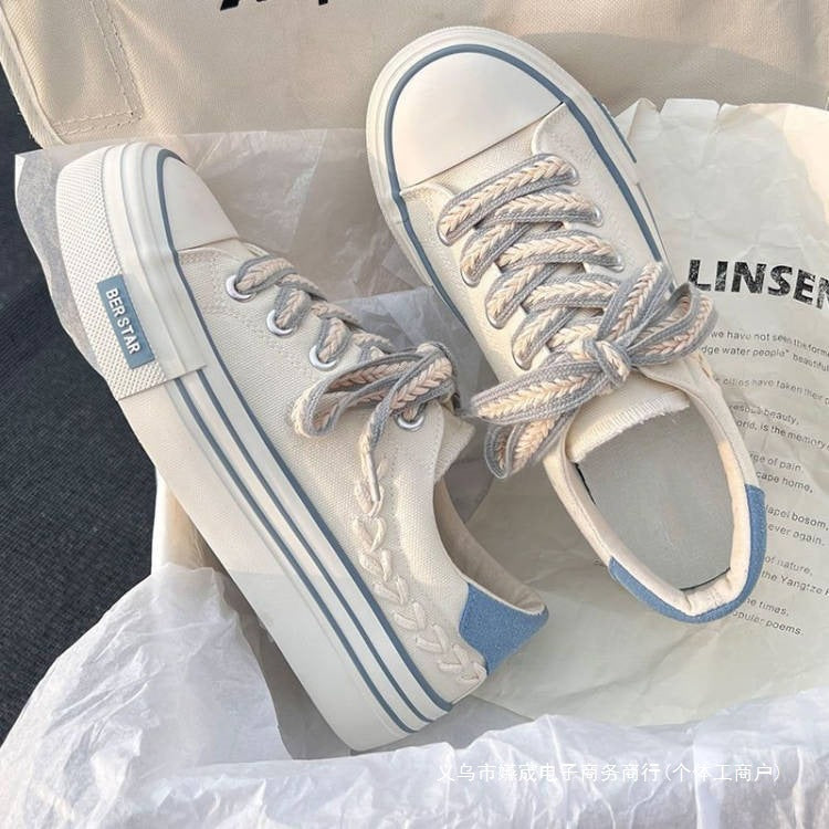 Women's Summer Canvas Shoes  Korean Style, Breathable & Trendy (On Hand)