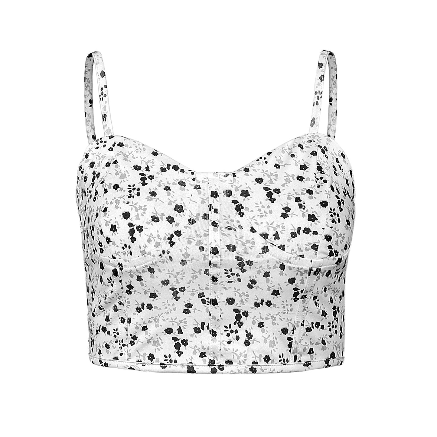 Summer women's sexy crop top - Floral camisole women's vest