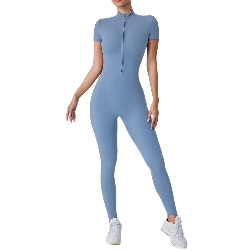 Short-Sleeve Yoga Romper