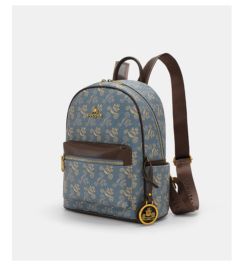 Indigo Wanderer Luxury High Aesthetic French Vintage Mini Backpack