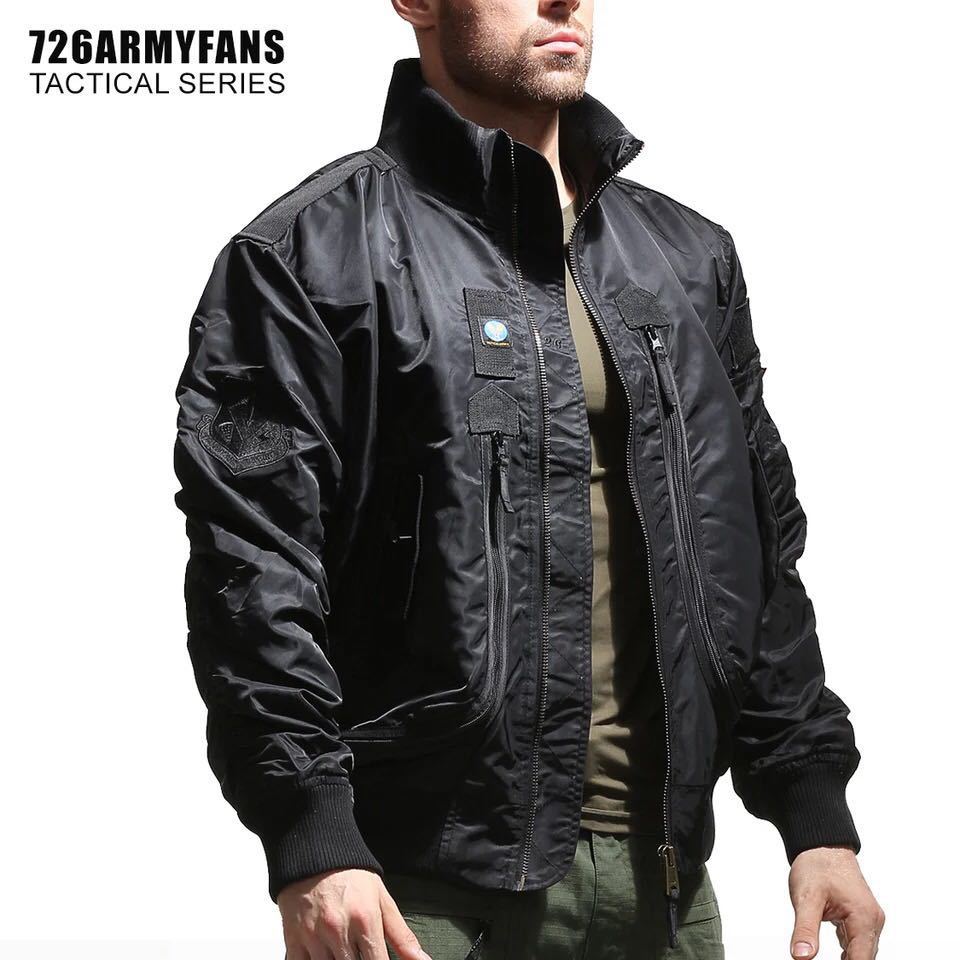 Mens Air Force Pilot Baseball Jacket  Tactical Stand Collar Leader Fan Coat