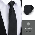 Tie men's formal wear business black glossy narrow zipper professional wedding groom korean zipper hand tie