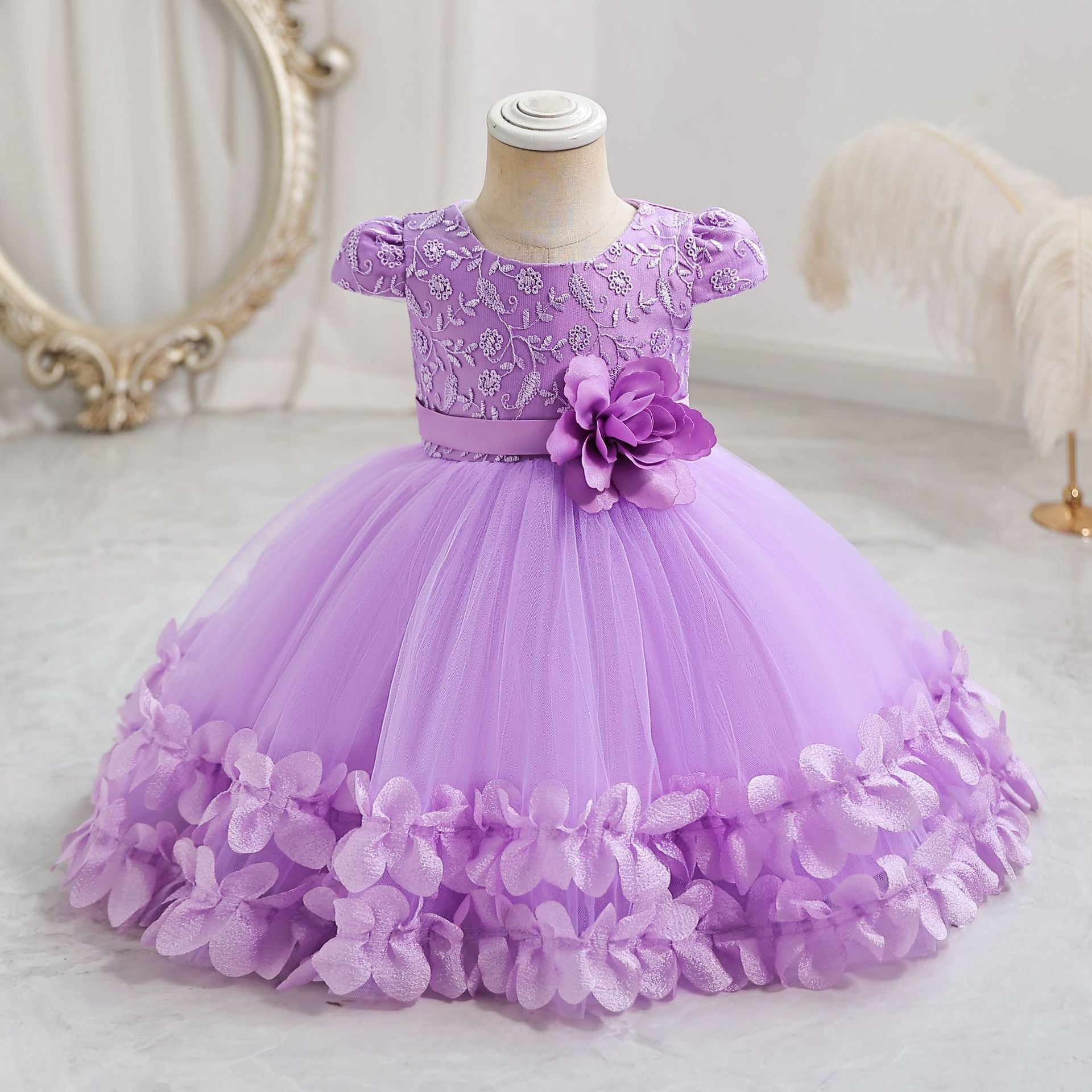 Baby Girl Lace Princess Tutu Dress  1st Birthday Party & Performance Outfit