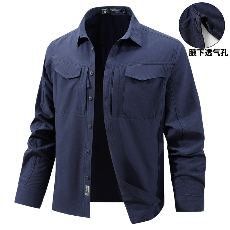Quick-Dry Stretch Tactical Long-Sleeve Shirt
