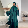 Muslim fashion solid color robe Abaya wears cardigan