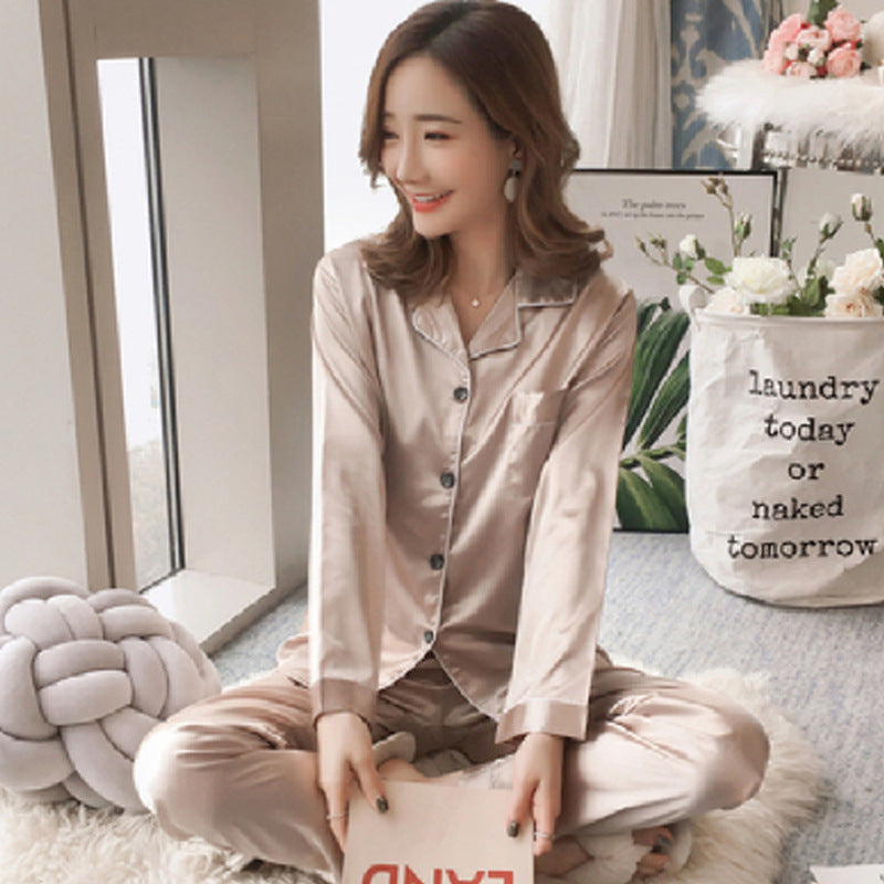 Ice silk pajamas popular loungewear