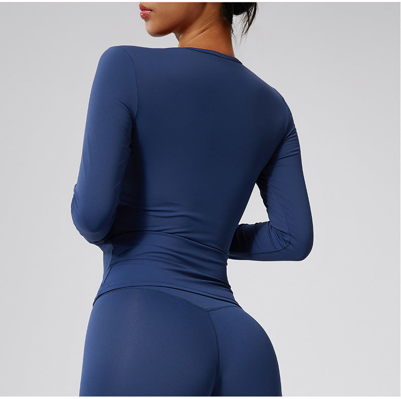 Sanded Long-Sleeve Yoga Top