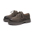 Men's Retro British Style Lace-up Leather Cargo Shoes