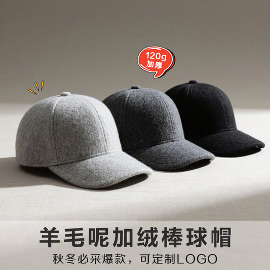 Autumn & Winter Wool Tweed Velvet Peaked Hats