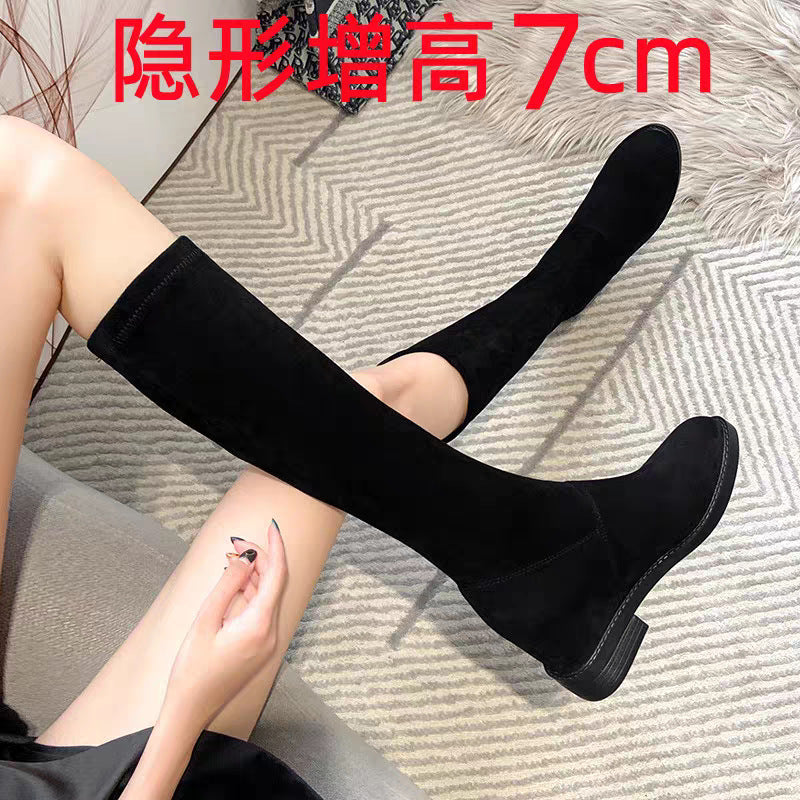 Autumn/Winter Height-Increasing Zipper Boots for Petite Women