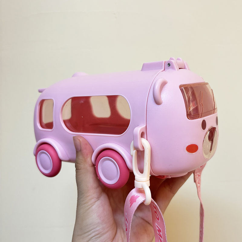 GoGo Bus Straw Drop-Proof Water Bottle