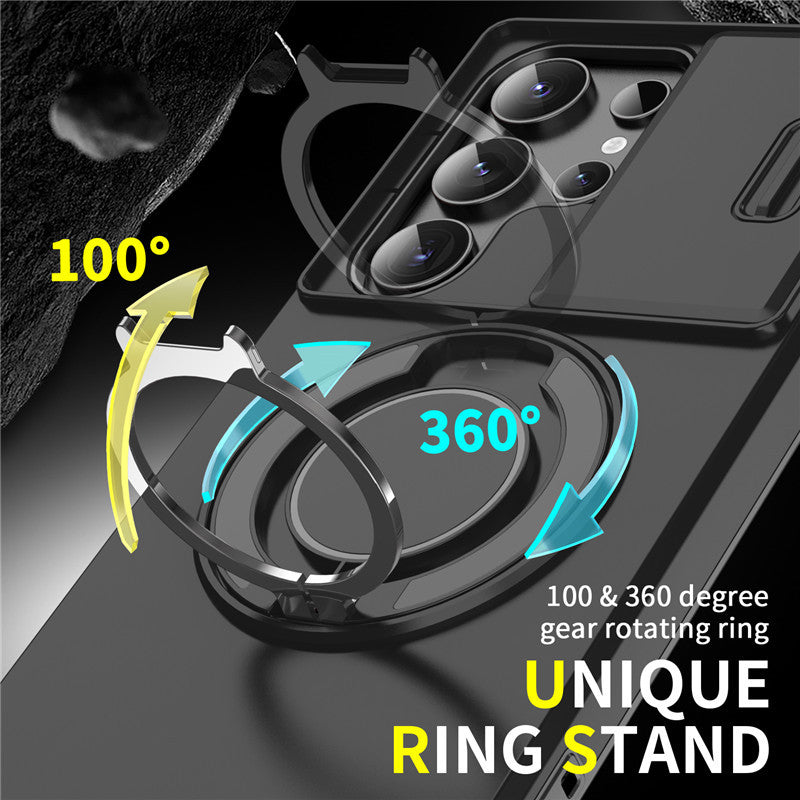 Samsung S26 Ultra CamShield Case with Rotating Stand