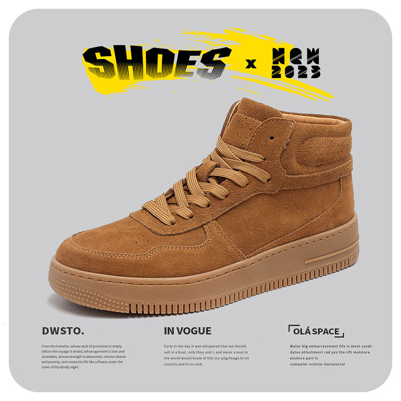 Men's High-Top Velvet Martin Boots – British Style Casual Winter Sneakers