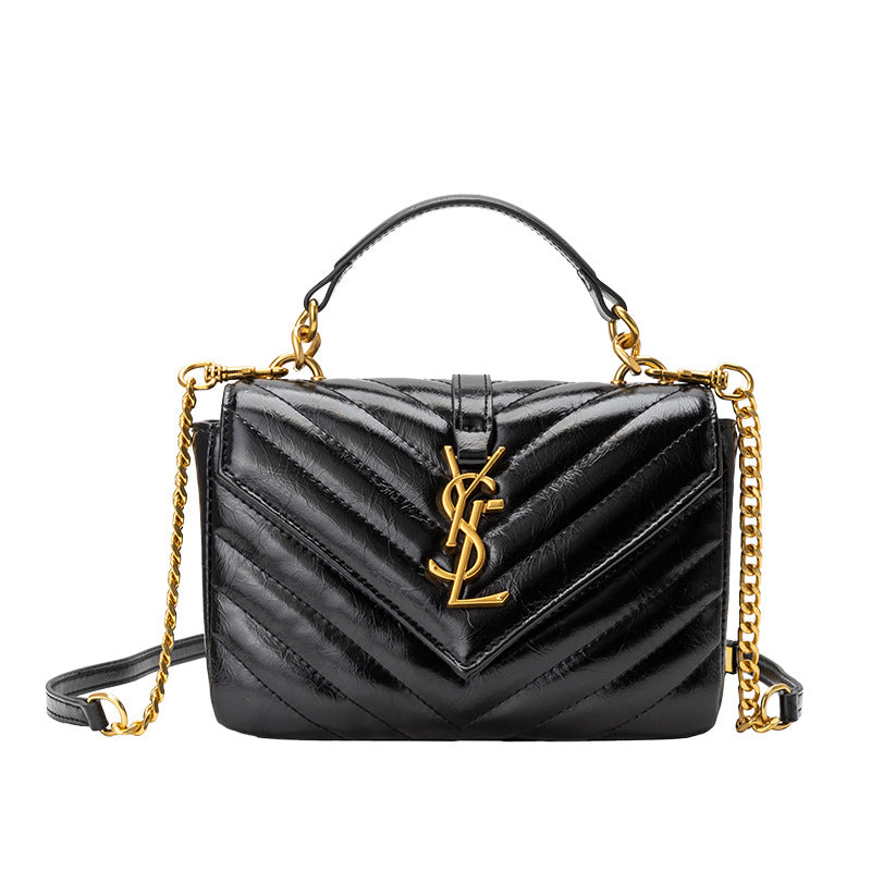 Chevron Flap Hand Bag