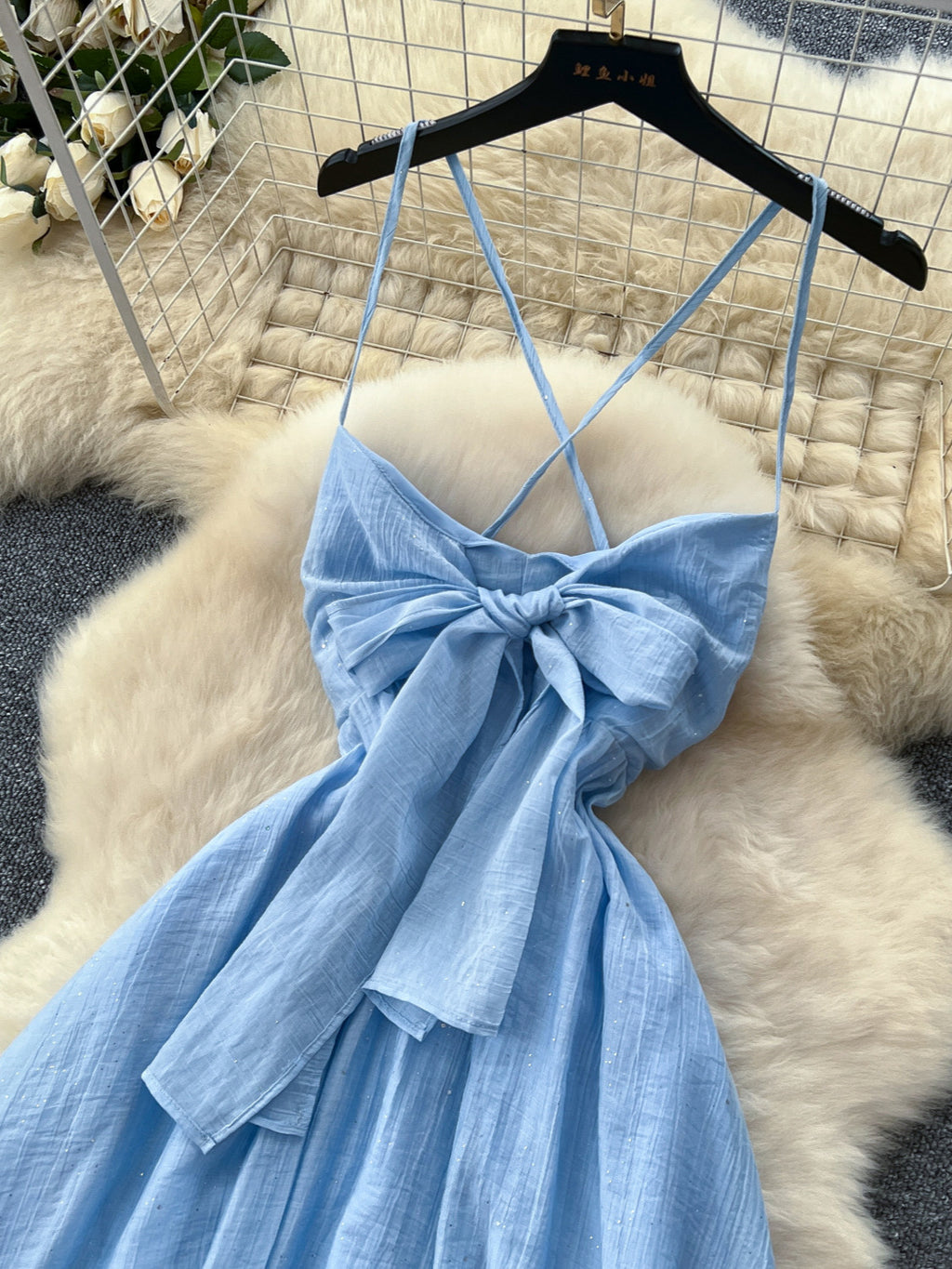 French Elegance Asymmetrical Halter Maxi Dress