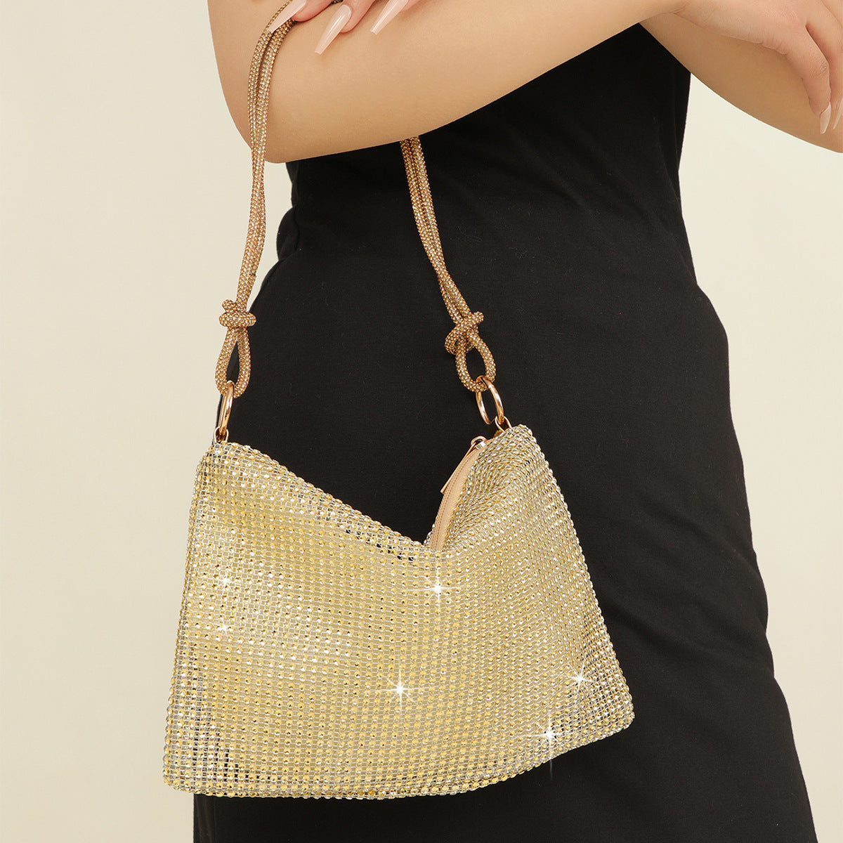 Crescent Sparkle Dinner Shoulder Bag