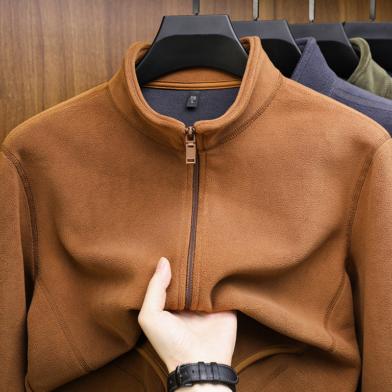 Suede Zip-Up Jacket  Soft Structure Series