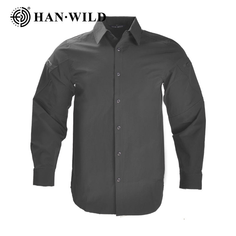 Hanye Men's Tactical Quick-Dry Shirt | Breathable Urban & Outdoor Slim Top