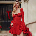 Lace Bell Sleeve Bandeau Dress