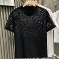 Men’s 2025 Summer Hip-Hop Rhinestone Tee